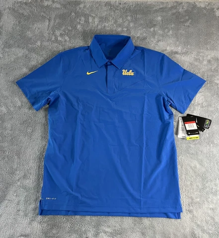UCLA Bruins Shirt Mens L Blue Nike Dri Fit NCAA UCLA Bruins Polo Shirt L New Cover