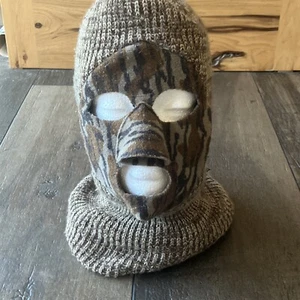 Maschera sci caccia mimetica corteccia albero vintage passamontagna taglia unica mimetica - Foto 1 di 11