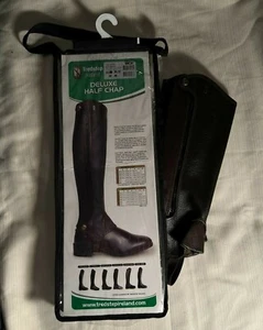 Brand New TREDSTEP IRELAND DELUXE LEATHER HALF CHAPS BROWN Calf 12" Height 14" - Picture 1 of 10