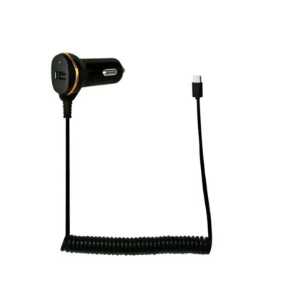 USB-C KFZ Kabel Ladegerät Spiralkabel Zigarettenanzünder Adapter Ladeadapter - Bild 1 von 4