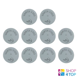 10 Varta 303 SR44SW Batteries Silver 1.55V Coin Button Cell Battery EXP 2025 New - Picture 1 of 2