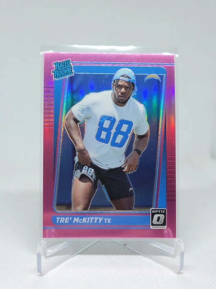 Tre' McKitty 2021 Panini Donruss Rated Rookie Optic Pink Preview RC P-304 C6D - Image 1 of 1