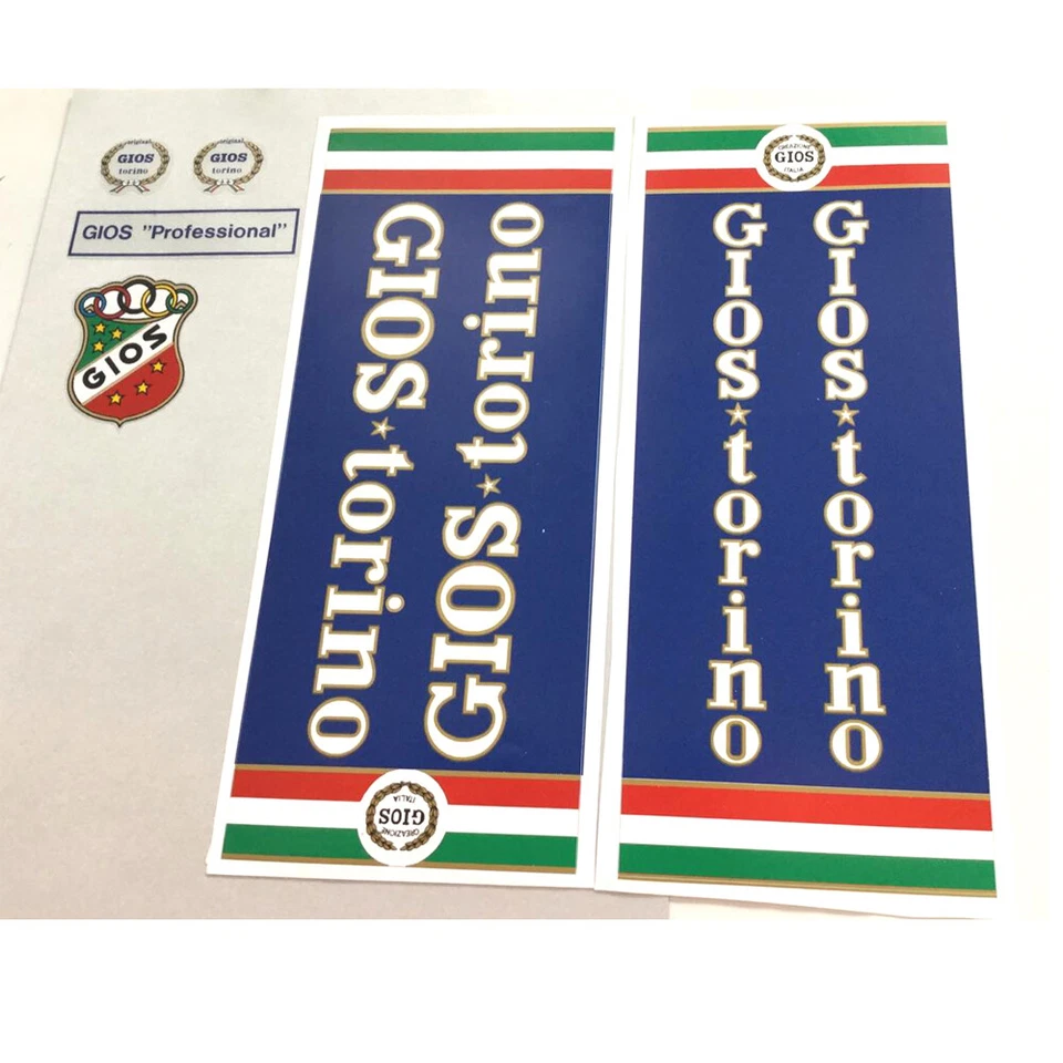 Gios Professional белая рамка полный набор наклеек винтажный  - Изображение 1 из 1