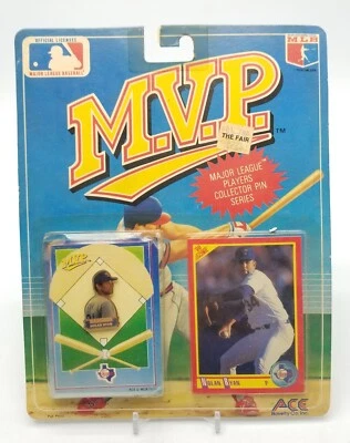 1990 ACE Novelty MVP NOLAN RYAN Major League Players Collector Pin Series & Card - Image 1 of 4