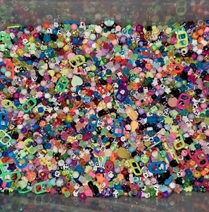 KANDI BRACELET BEADS Charms Letters Glow Unique Bead Soup PLUR EDM 8oz Lot - Picture 1 of 1