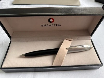 Vintage Sheaffer 100 Black Gloss and Brushed Steel Mechanical Pencil - Image 1 of 3