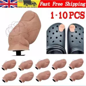 More details for 3d funny toe shoe charms big toe croc charm decor halloween costume party gift