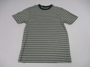 Volcom Shirt Adult Size Medium Green Striped Pullover Beach Surf Stretch - Picture 1 of 10