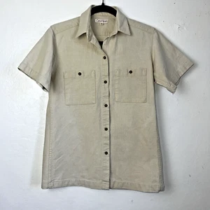 Vintage Calvin Klein heavy cotton 1968- 1970's woman's short sleeve shirt size S - Picture 1 of 8