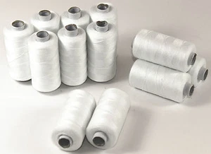 Nähgarn weiß 12 Rollen je 500m Garn Syngarn 100% Polyester Allesnäher Garne 026 - Bild 1 von 4