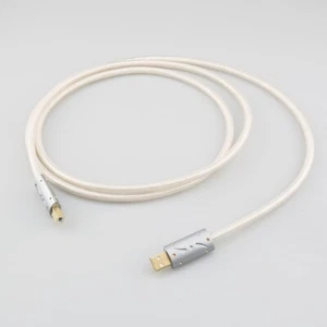 0,5M OCC datos plateados con enchufe Viborg enchufe A-B audio Hifi cable USB DAC - Imagen 1 de 4