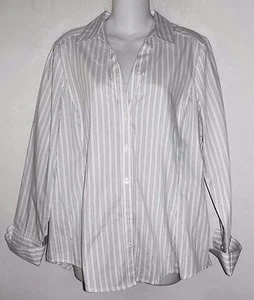 Ann Taylor Bluse Gr. 12 blau gold gestreift - Bild 1 von 1