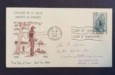 BroadviewStamps FDC SALE! Canada #446 issued 13APR1966 VF. - Image 1 of 2