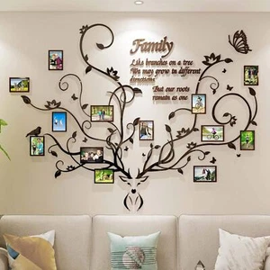 DecorSmart Antlers Family Tree Wall Decor for Living Room, 3D Removable Pictu... - Picture 1 of 8