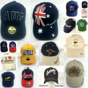 Adults Mens Unisex Cap Hat Baseball Cap Cotton Flag Australian Day Souvenir - Picture 1 of 19
