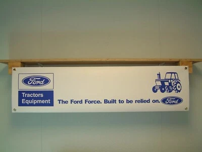 HALCYON AUTOMOTIVE Ford Force Tractors Banner Workshop Farm Tractor Equipment Shed wall Display