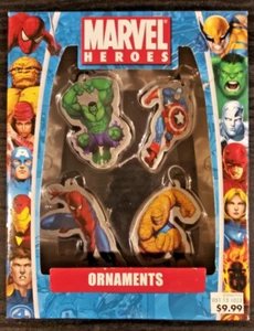 MARVEL HEROES 2007 ORNAMENTS - 4 SEPARATE ORNAMENTS TOTAL - NEW/USA SHIP$0/INT'L - Picture 1 of 3