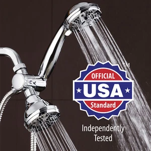 AquaDance 30 Setting 3 way Overhead Handheld Shower Head Combo With 5ft Hose - Picture 1 of 8