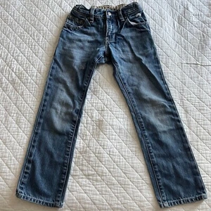 GAP Kids Girls Adjustable Straight Pocket Slim Fit Denim Jeans Blue Size 7 - Picture 1 of 9