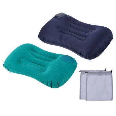2pcs Camping Pillow, Portable Camp Beach Pillow for Hiking, Sea Green Navy Blue - image 1 of 4