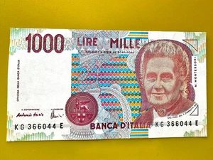 Italy 1990 1,000 Lire Uncirculated Banknote  - Picture 1 of 2