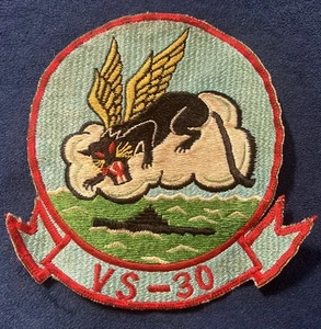 Vintage US Navy VS-30 Diamondcutters Squadron Patch Vietnam Era Cloth Back - Picture 1 of 2