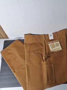 Pantalones de Trabajo Carhartt Doble Rodilla 46x32 Marrón Unión Nuevos con Etiquetas EE. UU. Pato Irregular - Imagen 1 de 11