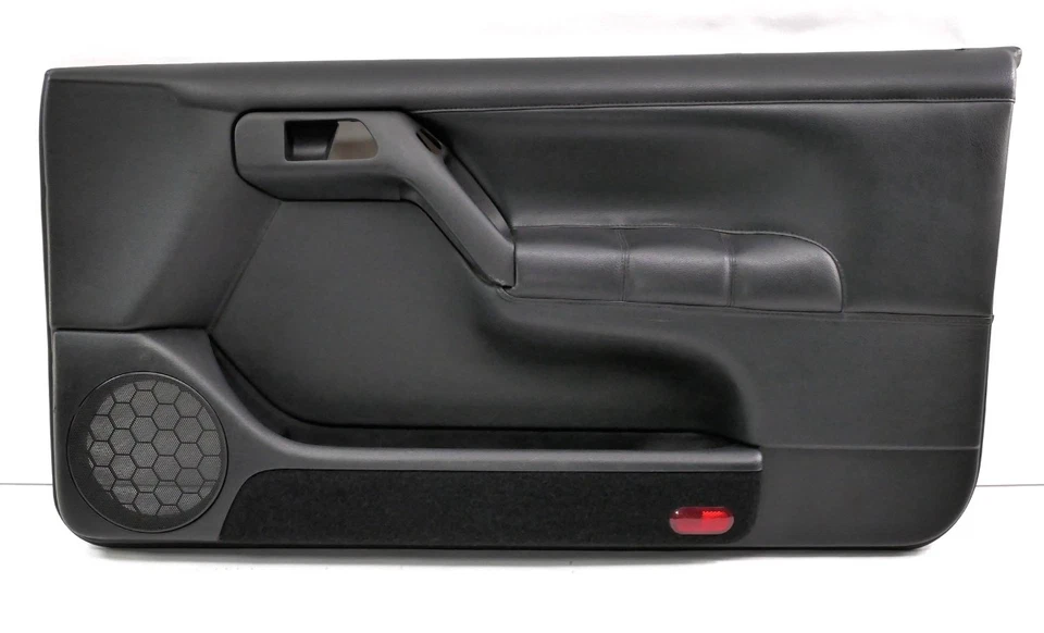 RH Front Interior Door Panel 95-99 VW Cabrio MK3 Black Leather - Genuine - Image 1 of 4