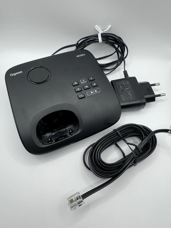 Gigaset AS320A Telefon Basisstation mit AB Schwarz AS320 Anrufbeantworter ✅ - Bild 1 von 1