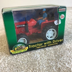 Teamsters Red Tractor with Driver Die Cast Model Country Life **Free P&P** - Picture 1 of 4