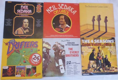 LOT:  6 X EARLY 60's POP  LPS - EVERLYS/NEIL SEDAKA/DRIFTERS/4 SEASONS/SHADOWS - Image 1 of 4