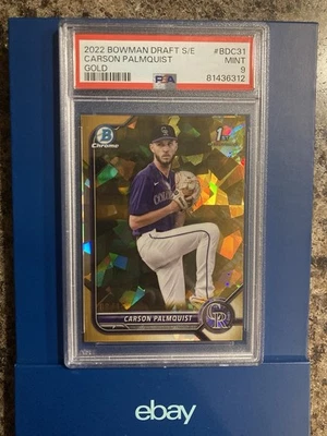 Carson Palmquist 2022 1st Bowman Chrome Gold Sapphire /15 PSA 9 - Image 1 of 2