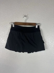 Ivivva Set The Pace Skirt Skort Girls Size 10 Pleated Black - Picture 1 of 4