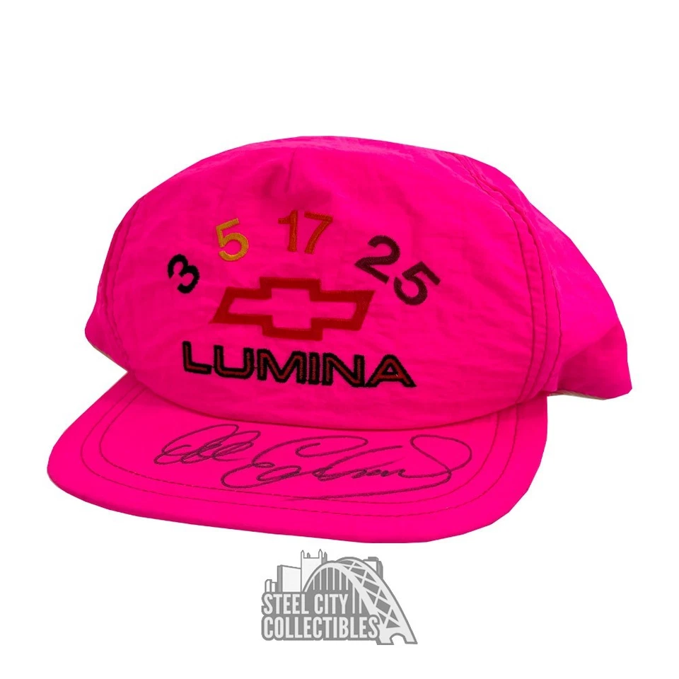 Dale Earnhardt Sr Autographed Pink Chevy Lumina Hat - JSA - Image 1 of 1