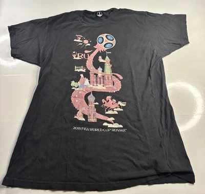 2018 FIFA World Cup Russia Shirt Mens Size L Officially Licensed Black Soccer - Image 1 of 4