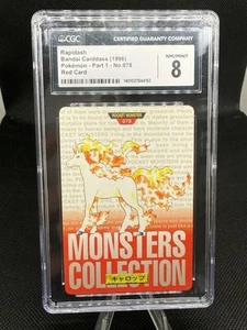 Rapidash Bandai Carddass Monsters Collection (1996) No.78 Red Card CGC Nm/mint 8 - Picture 1 of 2