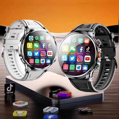 Android Smartwatch H18 4G Sim-Karte Kamera 1.95 AMOLED- "Großer Bildschirm" NEU  - Bild 1 von 4