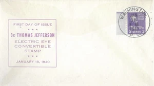 1940 Prexie FDC, #807EE, 3c Thomas Jefferson, WSE/Clifford - Picture 1 of 1