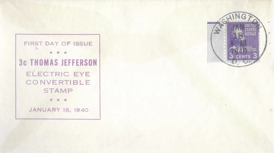 1940 Prexie FDC, #807EE, 3c Thomas Jefferson, WSE/Clifford - Image 1 of 1