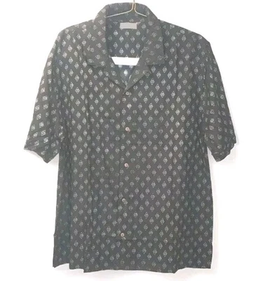 Raga человек лагерь рубашка для взрослых 2 X опрятный хипстер дерева кнопка черный бриллиант точек новый  - Изображение 1 из 4