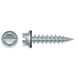 #10 x 1-1/2" HWH ZINC NEEDLE POINT SCREWS w/BONDED WASH 2,500ct | NA1024 - Picture 1 of 1