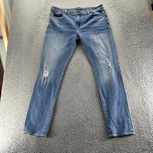 J Crew Mercantile Jeans Mens 36x34 Blue Medium Wash Cotton Stretch Slim Fit - Picture 1 of 11