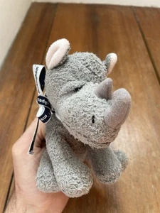 Russ Berrie Love Pet No. 23209 ‘Zambonie’ Rhino Beanie Soft Toy Plush Grey - Picture 1 of 8