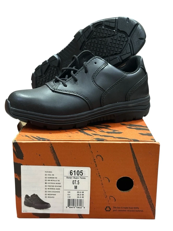 Women’s WORX by Red Wing #6105 Black Soft Toe Oxford Safety Shoes - 7.5 M