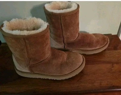 Молодежь UGG классический короткие II замши стриженный мех каштановый коричневый ботинки 1017703K размер 5 - Изображение 1 из 4