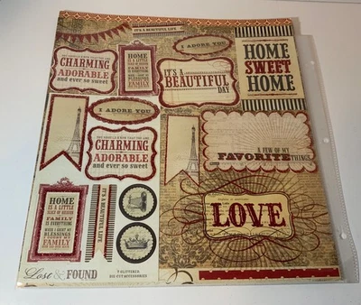 My Minds Eye LOST & FOUND 12x12 Scrapbooking Paper (6) Die Cuts (11)Union Square - Image 1 of 4