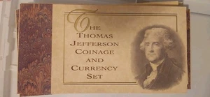 1993 The Thomas Jefferson Coin And Currency Set w/ 1994 Matte Proof Nickel NICE! - Picture 1 of 4