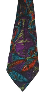 Vintage Abstract Neck Tie For Men 100% Silk Handmade In Italy - Picture 1 of 6