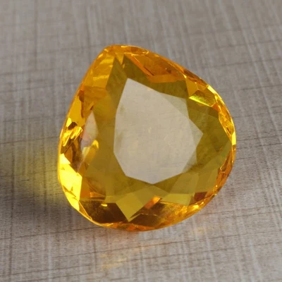 AAA+ Yellow Citrine 21.95 Ct. Pear Cut Faceted Loose Gemstone For Ring & Pendant - Image 1 of 4
