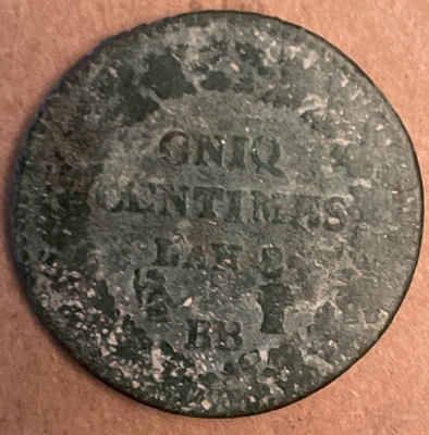 Monnaie Fautée    5 Centimes Dupré       CNIQ    an8/ 5     BB /A     TRES RARE - Photo 1/4